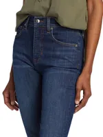 Carly High-Rise Cropped Kick Flare Jeans