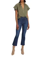 Carly High-Rise Cropped Kick Flare Jeans