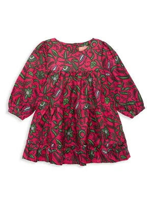Baby Girl's, Little Girl's & Iyanu Long-Sleeve Dress
