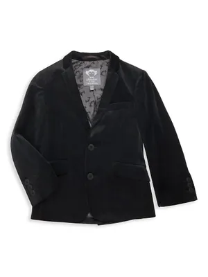 Little Boy's & Velvet Suit Blazer