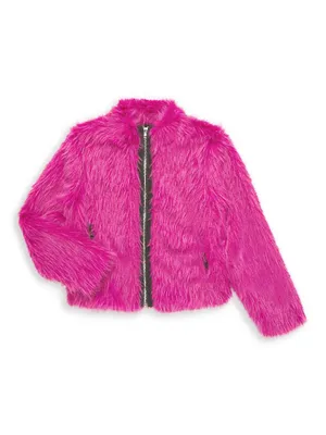 Little Girl's & Faux Fur Jacket