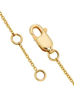 18K Yellow Gold & Multi-Gemstone Oval Pendant Necklace