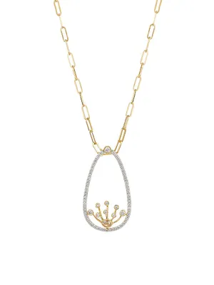 Constellation 18K Yellow Gold & 0.75 TCW Diamond Pendant Necklace