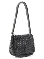 Mini Cobble Padded Intreccio Leather Shoulder Bag