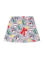 Little Girl's & Girl's Logo Print Drawstring Skirt