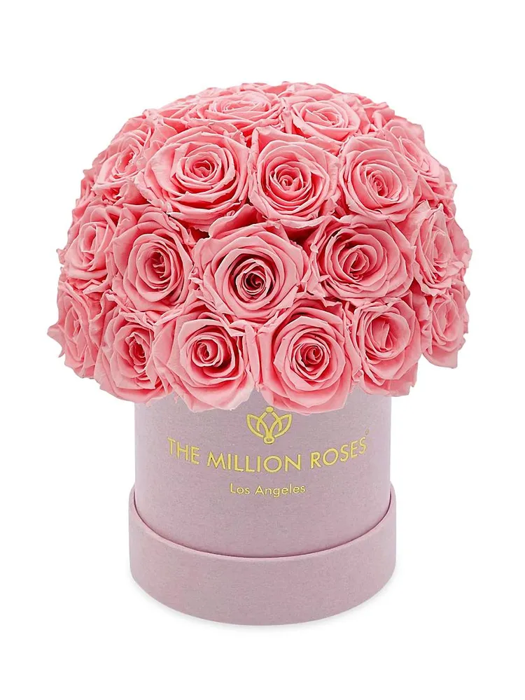 Basic Pink Roses In Suede Superdome Box