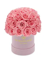 Basic Pink Roses In Suede Superdome Box