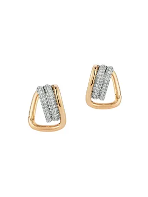 Huxley 18K Rose Gold & 0.40 TCW Diamonds Coil Huggie Earrings