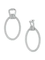Huxley 18K White Gold & 4.91 TCW Diamond Coil Link Hoop Earrings