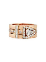 Keynes 18K Rose Gold & 1.29 TCW Diamond Buckle Ring