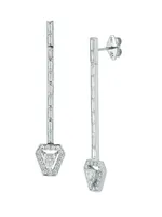 Keynes Platinum & 3.17 TCW Diamond Shield Drop Earrings