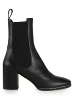 Taryn 70MM Leather Chelsea Booties