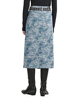 Sid Denim Jacquard Midi-Skirt