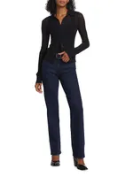 Harlow Straight Mid-Rise Jeans