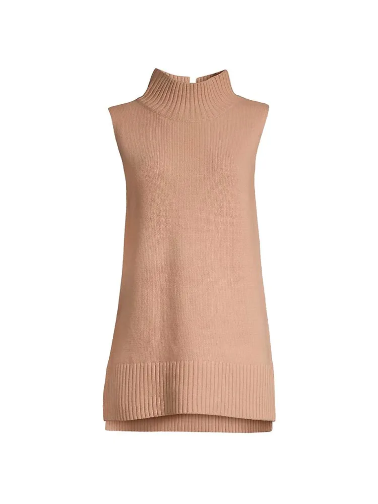 Gazelle Sleeveless Wool & Cashmere-Blend Sweater