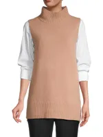 Gazelle Sleeveless Wool & Cashmere-Blend Sweater