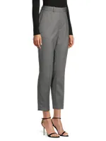 Layton Wool-Blend High-Waisted Ankle Pants