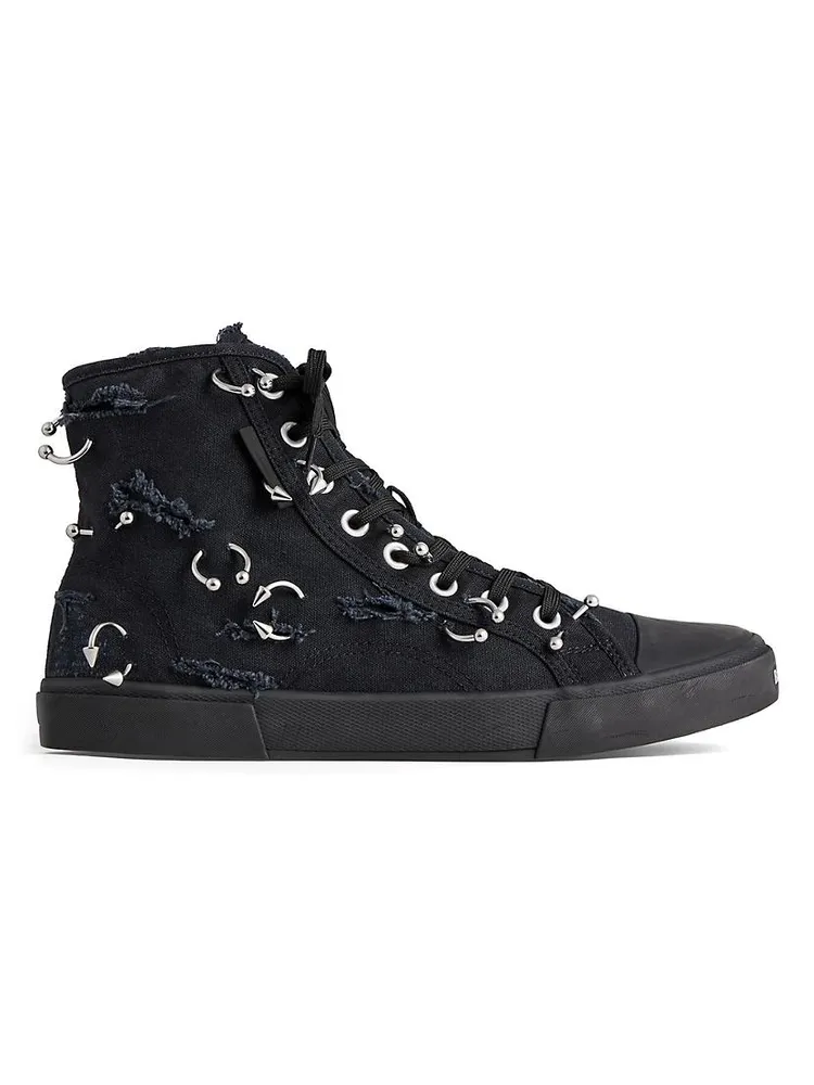 Paris High Top Sneakers With Piercings