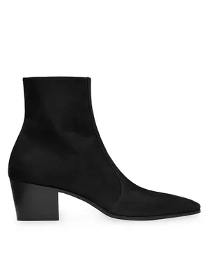 Vassili Zipped Boots Shimmering Suede