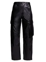 Cole Upcycled Leather Cargo Pants