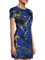 Rowen Metallic Jacquard Minidress