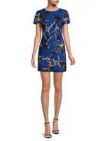 Rowen Metallic Jacquard Minidress