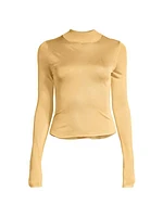 Fitted Mock Turtleneck Top