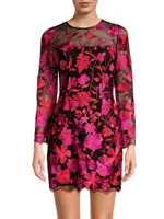 Scottie Floral Mesh Mini Dress