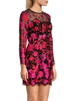 Scottie Floral Mesh Mini Dress