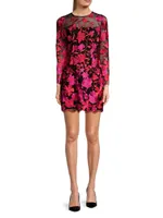 Scottie Floral Mesh Mini Dress