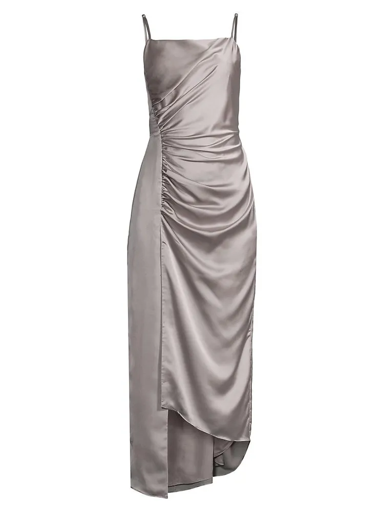 Lilliana Satin Draped Slip Dress