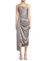 Lilliana Satin Draped Slip Dress