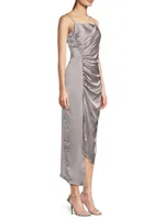 Lilliana Satin Draped Slip Dress