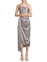 Lilliana Satin Draped Slip Dress