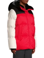 Colorblocked Ripstop Puffer Ski Jacket