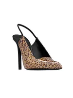 Raven Slingback Pumps Leopardprint Patent Leather