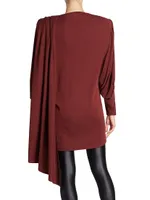 Draped Dress Wool Jersey