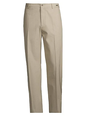 Cotton Crease-Front Pants