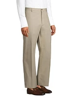 Cotton Crease-Front Pants