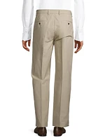 Cotton Crease-Front Pants