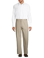 Cotton Crease-Front Pants