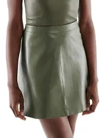 Dallas Recycled Leather Skirt