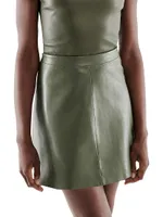 Dallas Recycled Leather Skirt