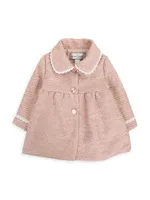 Baby Girl's, Little Girl's & Scallop Jewel Coat