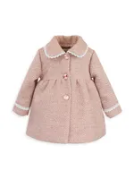 Baby Girl's, Little Girl's & Scallop Jewel Coat