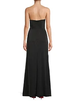 Satin Strapless Gown