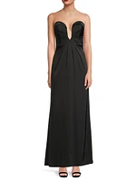 Satin Strapless Gown