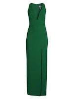 V-neck Column Gown