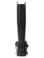 Saddle Leather Knee-High Boots