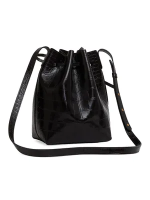 Mini Leather Bucket Bag
